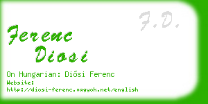 ferenc diosi business card